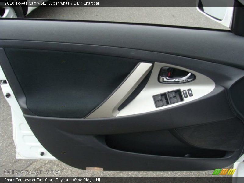 Super White / Dark Charcoal 2010 Toyota Camry SE