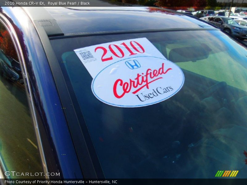 Royal Blue Pearl / Black 2010 Honda CR-V EX