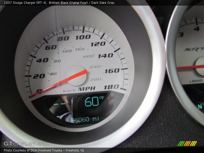 Brilliant Black Crystal Pearl / Dark Slate Gray 2007 Dodge Charger SRT-8