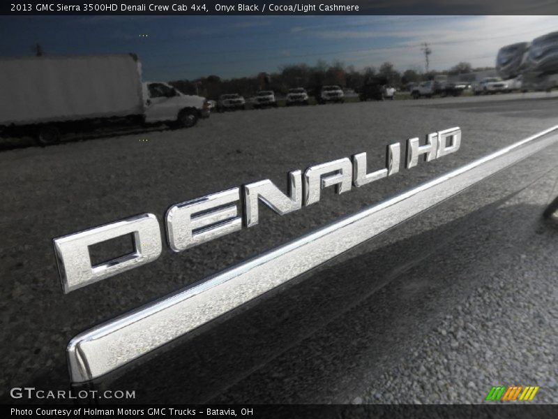 Onyx Black / Cocoa/Light Cashmere 2013 GMC Sierra 3500HD Denali Crew Cab 4x4