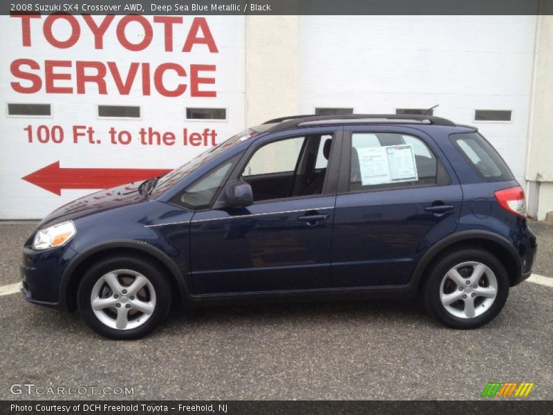 Deep Sea Blue Metallic / Black 2008 Suzuki SX4 Crossover AWD