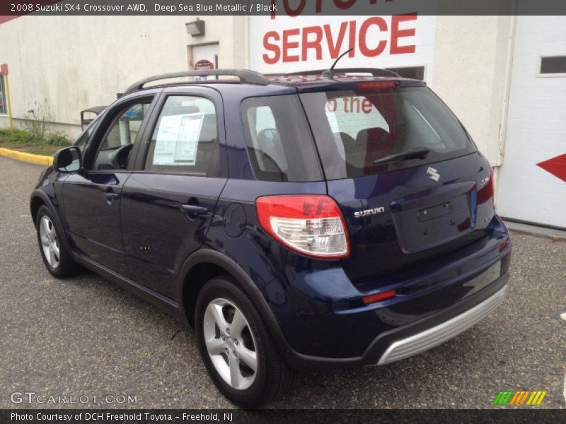 Deep Sea Blue Metallic / Black 2008 Suzuki SX4 Crossover AWD