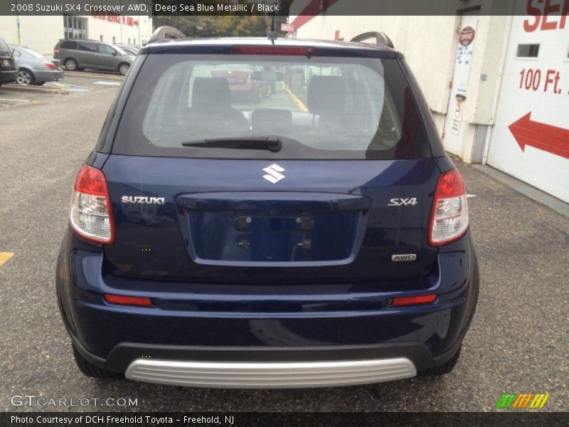 Deep Sea Blue Metallic / Black 2008 Suzuki SX4 Crossover AWD