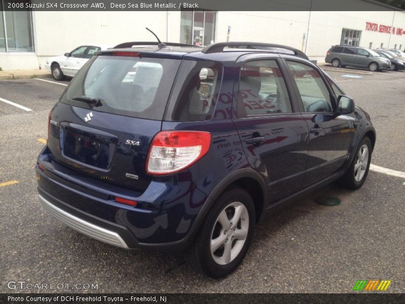 Deep Sea Blue Metallic / Black 2008 Suzuki SX4 Crossover AWD