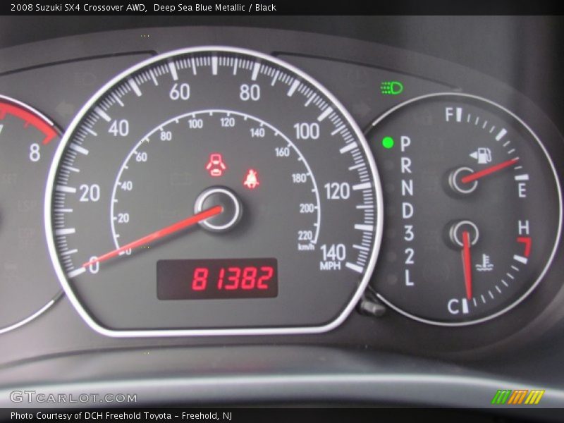 Deep Sea Blue Metallic / Black 2008 Suzuki SX4 Crossover AWD