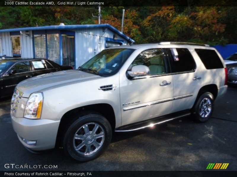 Gold Mist / Light Cashmere 2008 Cadillac Escalade AWD