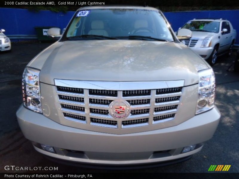 Gold Mist / Light Cashmere 2008 Cadillac Escalade AWD