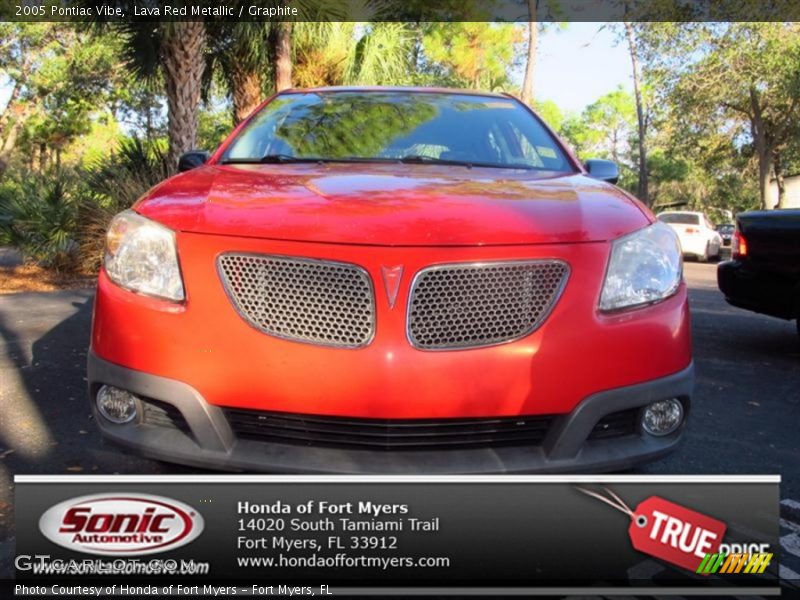 Lava Red Metallic / Graphite 2005 Pontiac Vibe