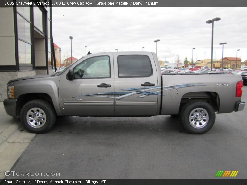 Graystone Metallic / Dark Titanium 2009 Chevrolet Silverado 1500 LS Crew Cab 4x4