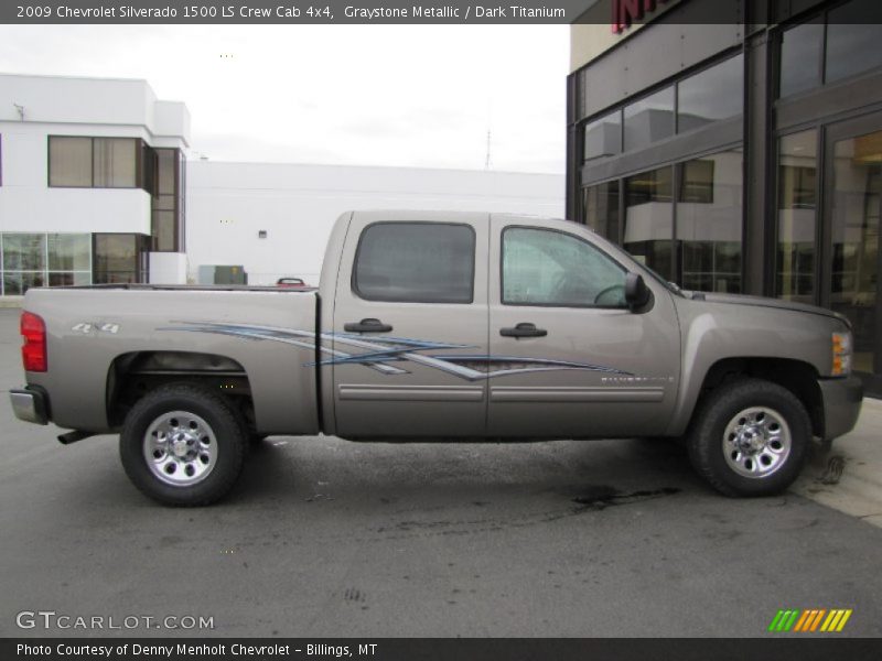 Graystone Metallic / Dark Titanium 2009 Chevrolet Silverado 1500 LS Crew Cab 4x4