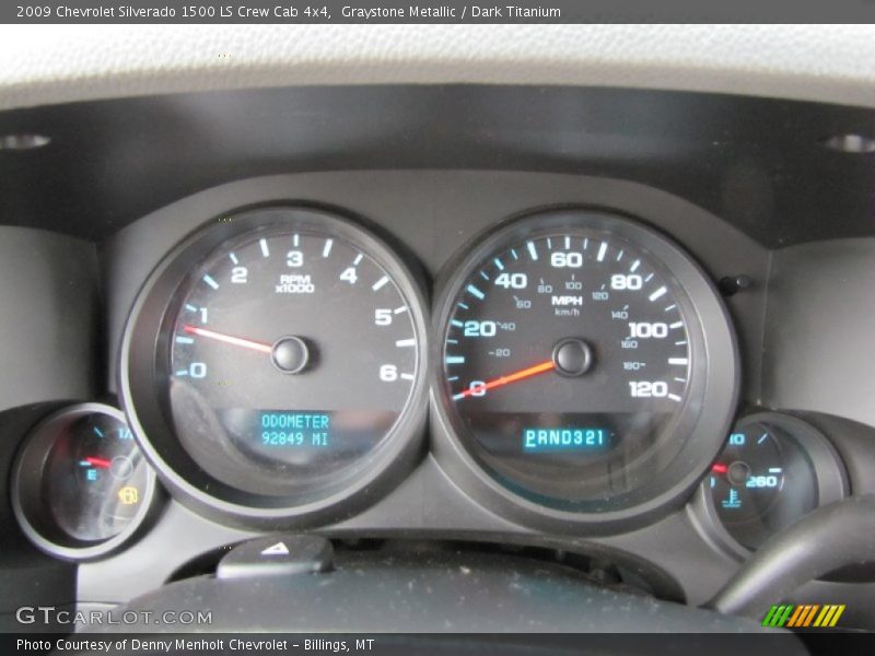 Graystone Metallic / Dark Titanium 2009 Chevrolet Silverado 1500 LS Crew Cab 4x4