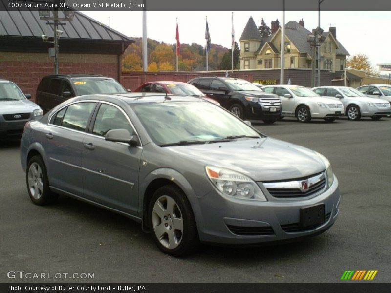 Ocean Mist Metallic / Tan 2007 Saturn Aura XE