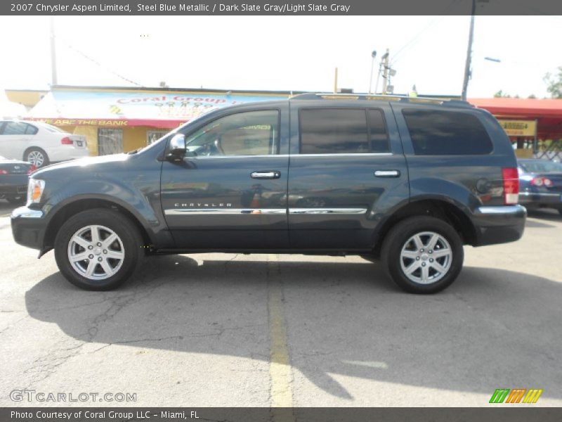 Steel Blue Metallic / Dark Slate Gray/Light Slate Gray 2007 Chrysler Aspen Limited