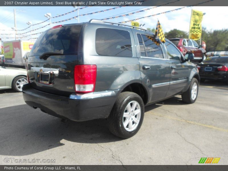 Steel Blue Metallic / Dark Slate Gray/Light Slate Gray 2007 Chrysler Aspen Limited