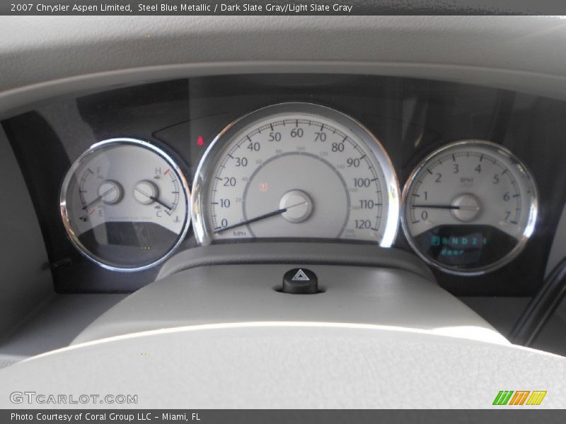 Steel Blue Metallic / Dark Slate Gray/Light Slate Gray 2007 Chrysler Aspen Limited
