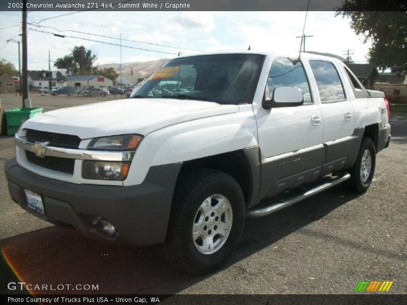 Summit White / Graphite 2002 Chevrolet Avalanche Z71 4x4