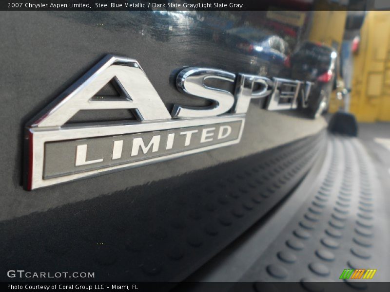 Steel Blue Metallic / Dark Slate Gray/Light Slate Gray 2007 Chrysler Aspen Limited