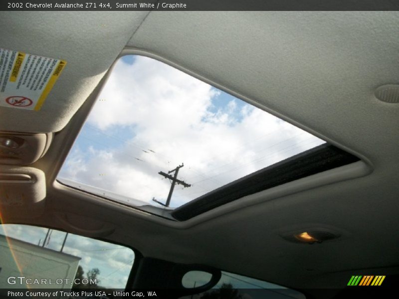 Sunroof of 2002 Avalanche Z71 4x4