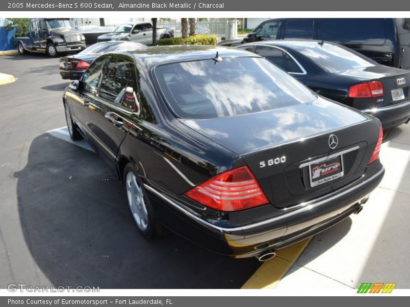 Almandine Black Metallic / Charcoal 2005 Mercedes-Benz S 600 Sedan