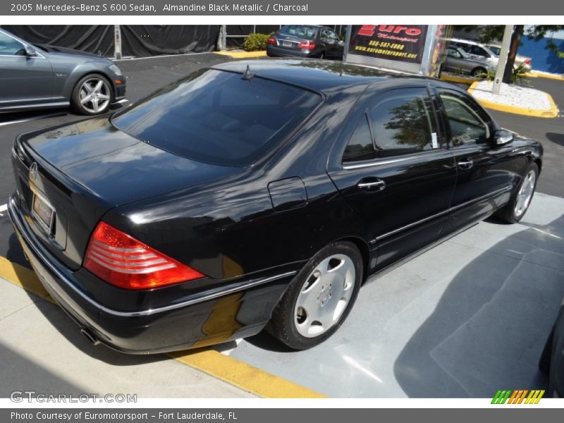 Almandine Black Metallic / Charcoal 2005 Mercedes-Benz S 600 Sedan