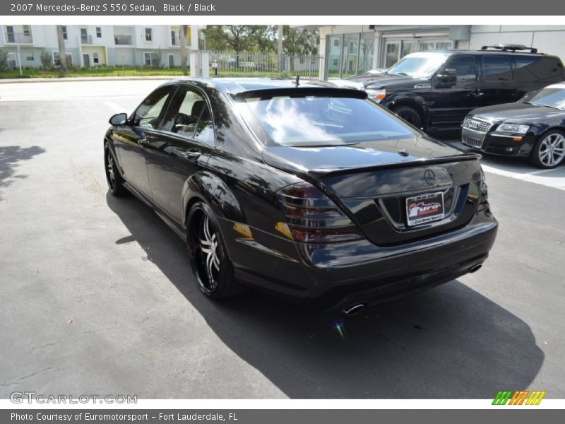 Black / Black 2007 Mercedes-Benz S 550 Sedan