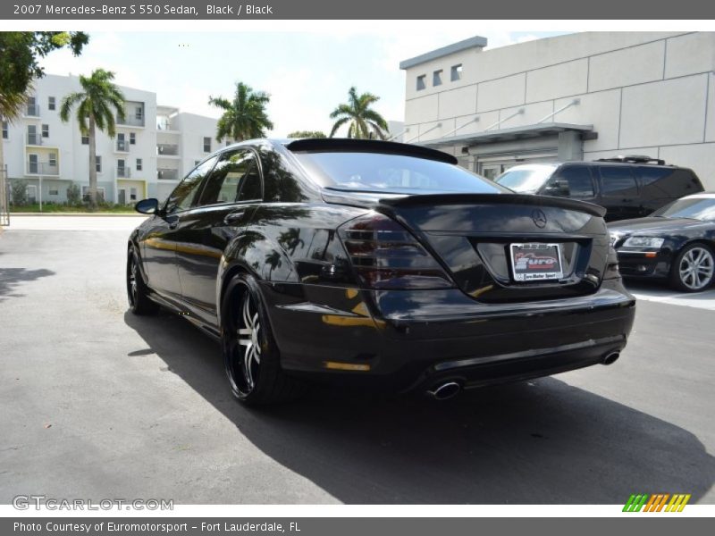 Black / Black 2007 Mercedes-Benz S 550 Sedan