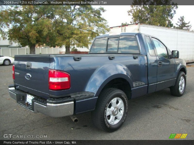 Medium Wedgewood Blue Metallic / Tan 2004 Ford F150 XLT SuperCab
