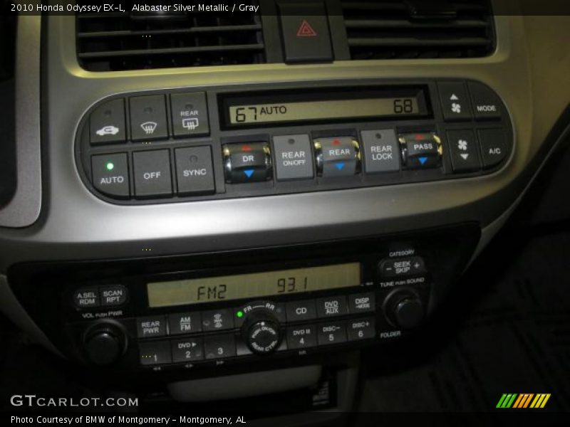 Alabaster Silver Metallic / Gray 2010 Honda Odyssey EX-L