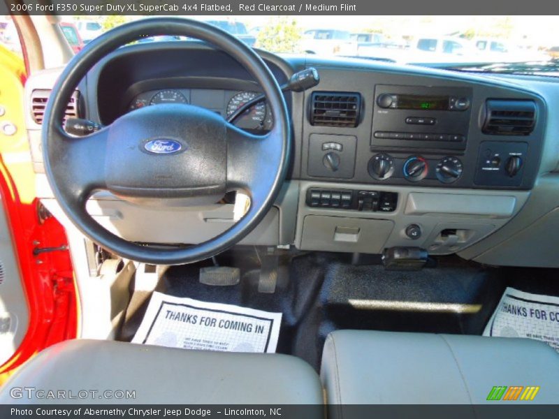 Red Clearcoat / Medium Flint 2006 Ford F350 Super Duty XL SuperCab 4x4 Flatbed