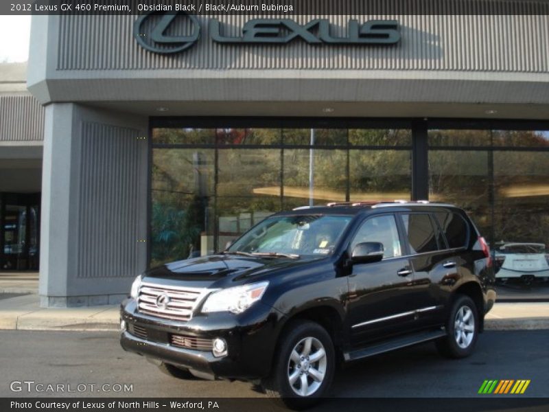 Obsidian Black / Black/Auburn Bubinga 2012 Lexus GX 460 Premium