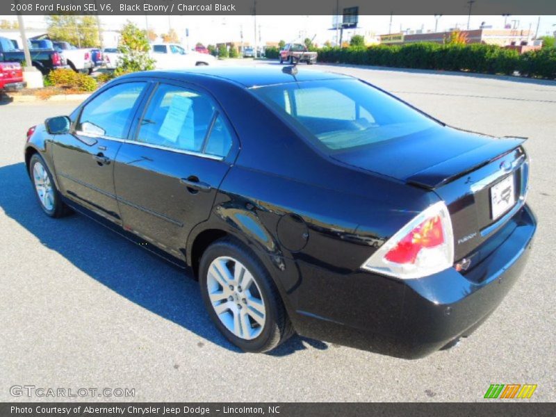 Black Ebony / Charcoal Black 2008 Ford Fusion SEL V6