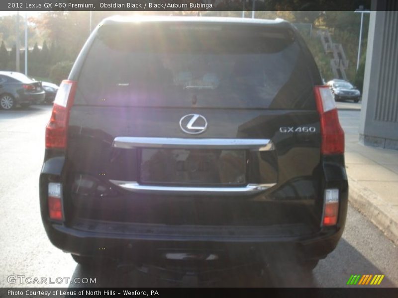 Obsidian Black / Black/Auburn Bubinga 2012 Lexus GX 460 Premium