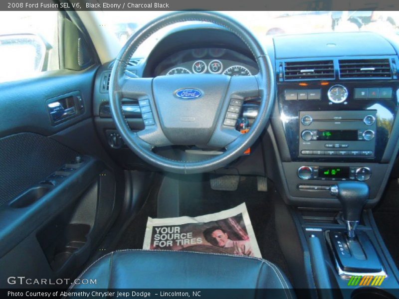 Black Ebony / Charcoal Black 2008 Ford Fusion SEL V6