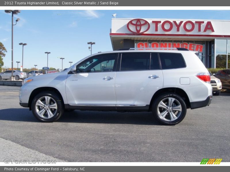 Classic Silver Metallic / Sand Beige 2012 Toyota Highlander Limited