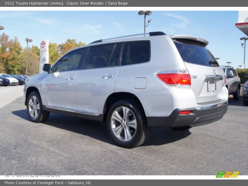 Classic Silver Metallic / Sand Beige 2012 Toyota Highlander Limited