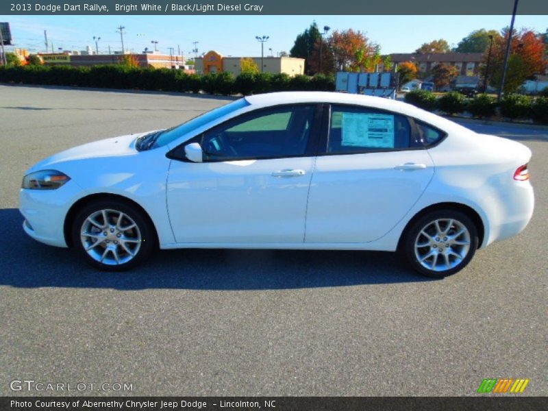 Bright White / Black/Light Diesel Gray 2013 Dodge Dart Rallye