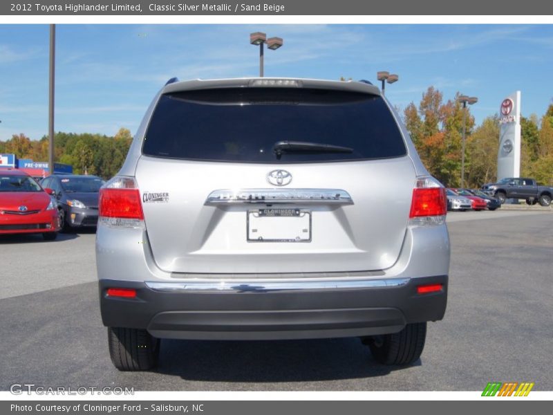 Classic Silver Metallic / Sand Beige 2012 Toyota Highlander Limited