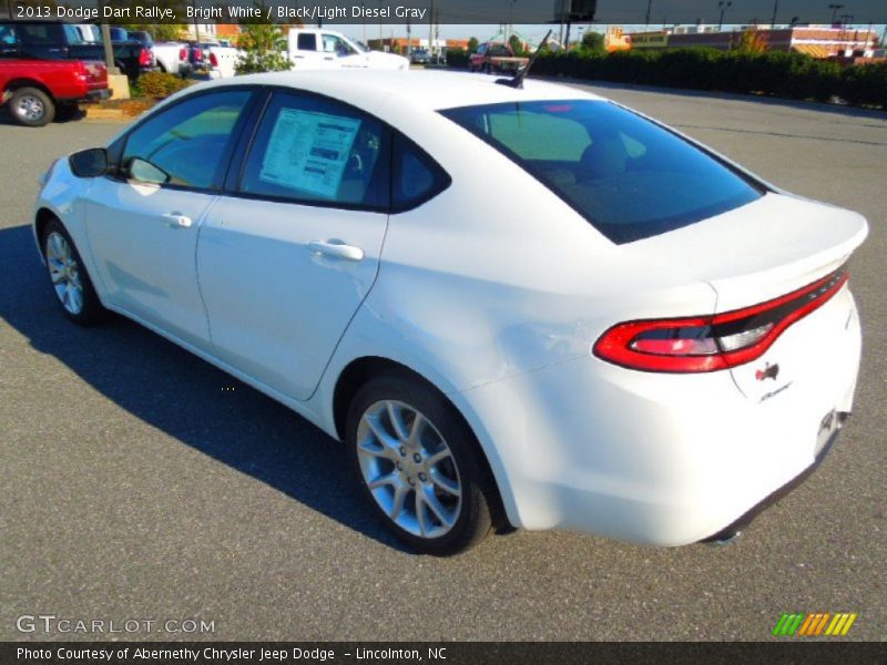 Bright White / Black/Light Diesel Gray 2013 Dodge Dart Rallye