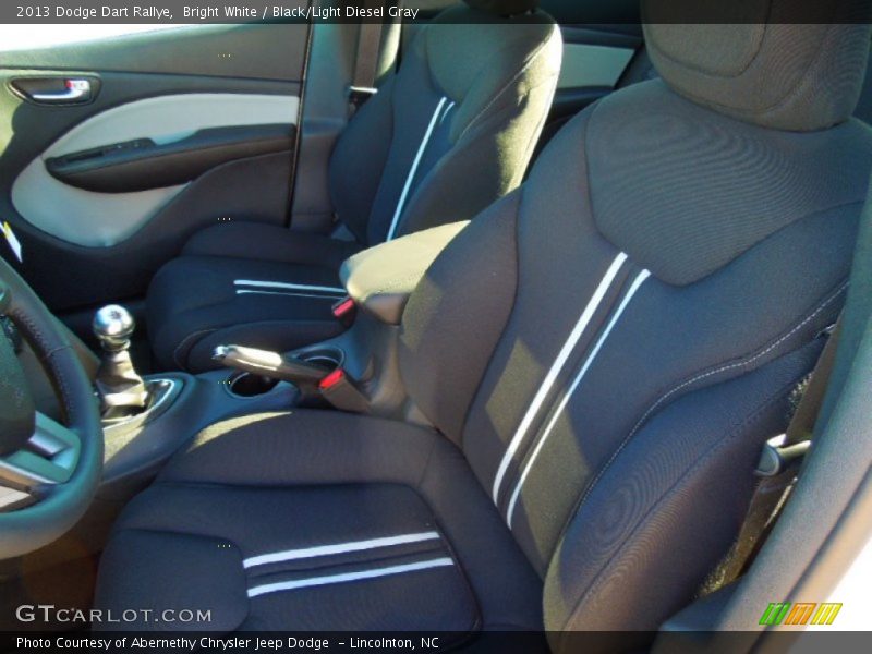Bright White / Black/Light Diesel Gray 2013 Dodge Dart Rallye
