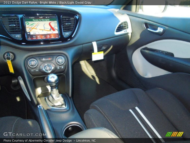 Bright White / Black/Light Diesel Gray 2013 Dodge Dart Rallye