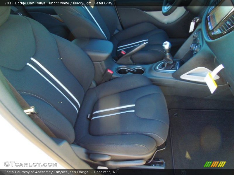 Bright White / Black/Light Diesel Gray 2013 Dodge Dart Rallye