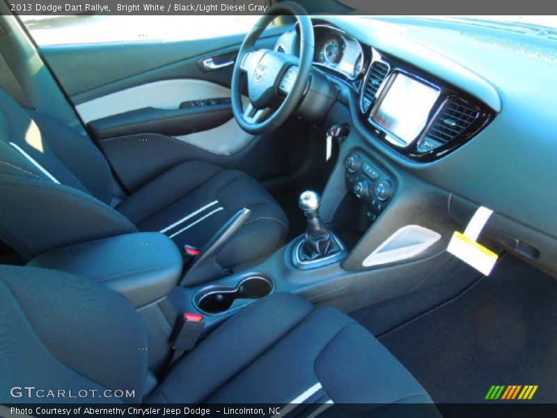 Bright White / Black/Light Diesel Gray 2013 Dodge Dart Rallye