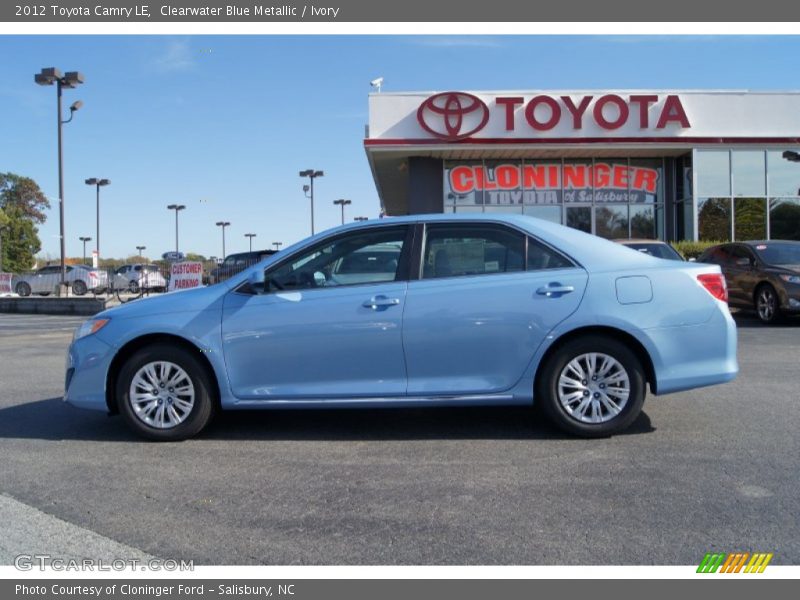 Clearwater Blue Metallic / Ivory 2012 Toyota Camry LE