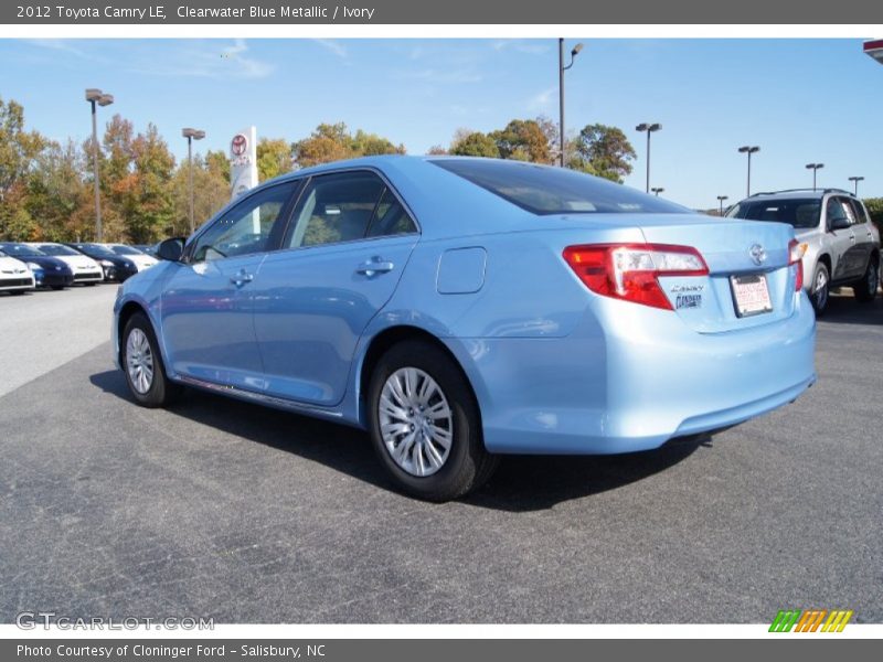 Clearwater Blue Metallic / Ivory 2012 Toyota Camry LE