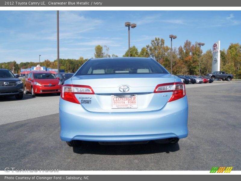Clearwater Blue Metallic / Ivory 2012 Toyota Camry LE