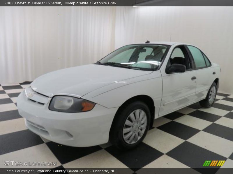 Olympic White / Graphite Gray 2003 Chevrolet Cavalier LS Sedan