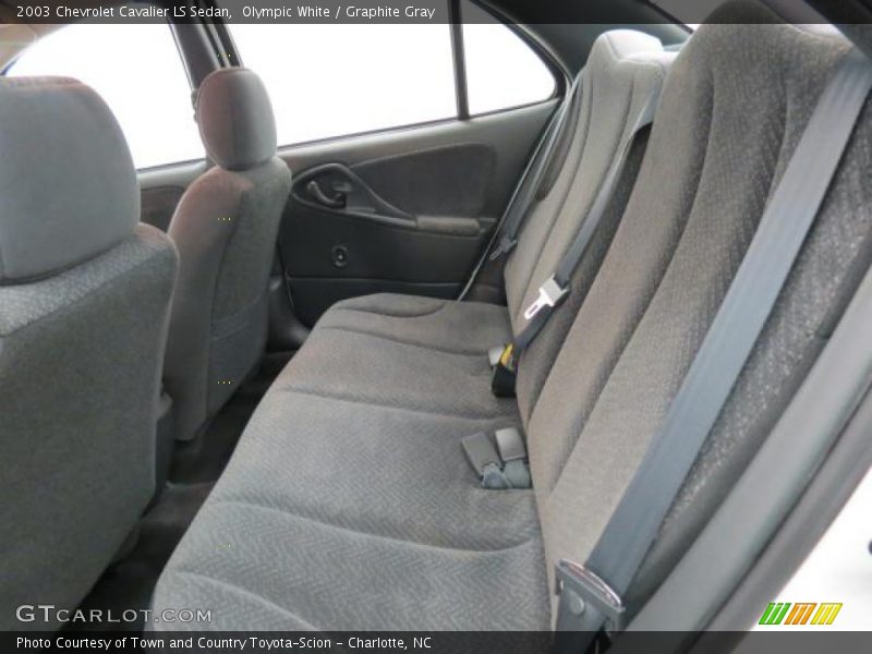 Olympic White / Graphite Gray 2003 Chevrolet Cavalier LS Sedan