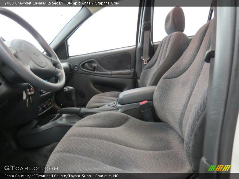 Olympic White / Graphite Gray 2003 Chevrolet Cavalier LS Sedan