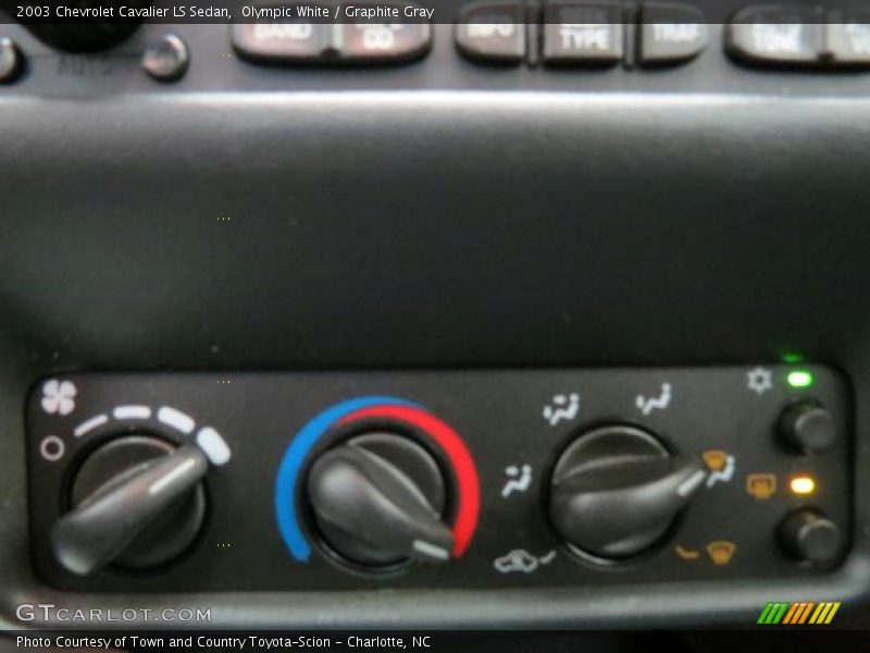 Olympic White / Graphite Gray 2003 Chevrolet Cavalier LS Sedan