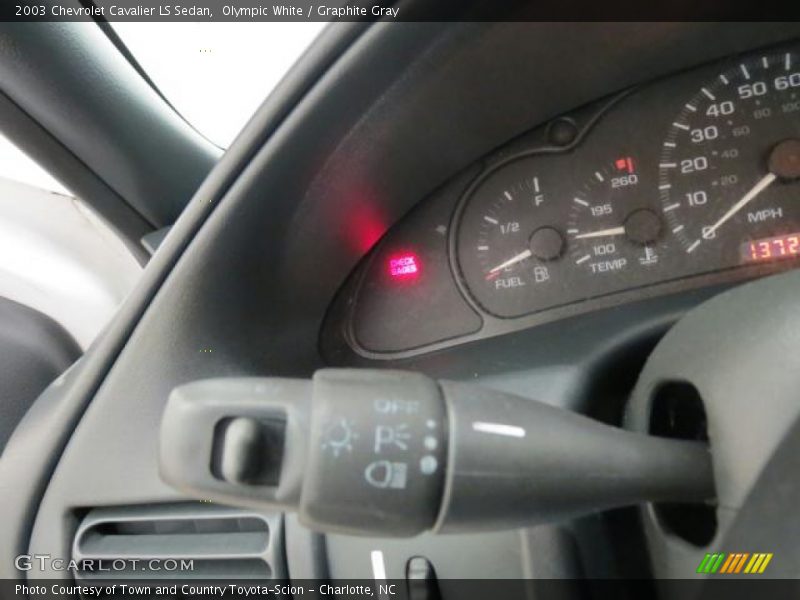 Olympic White / Graphite Gray 2003 Chevrolet Cavalier LS Sedan
